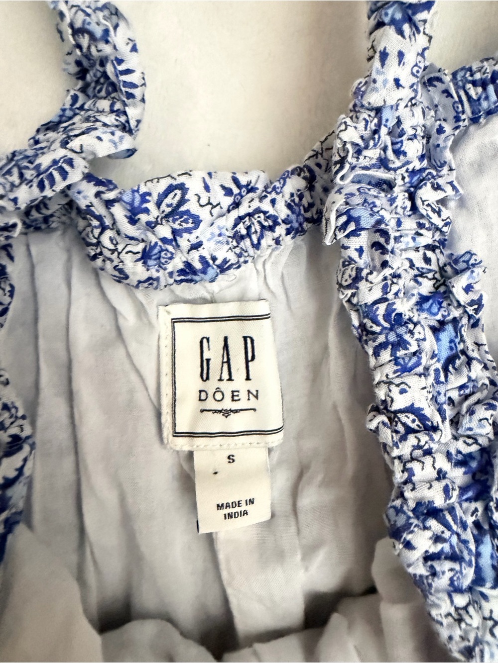GAP x Doen Blue Floral Smocked Maxi Dress - Picture 6 of 12